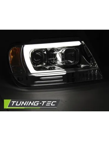 Phares à LED chromés pour CHRYSLER JEEP GRAND CHEROKEE 99-05.05