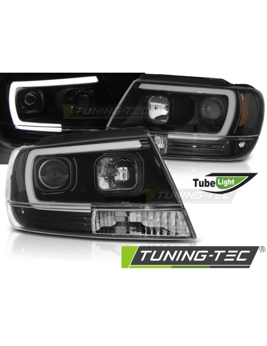 Phares à LED noirs pour Chrysler Jeep Grand Cherokee (1999 - 2005)