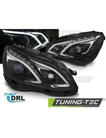 Phares à LED noirs pour MERCEDES W212 13-16