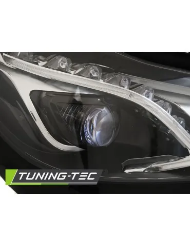 Phares à LED noirs pour MERCEDES W212 13-16