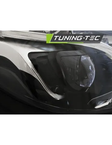 Phares à LED noirs pour MERCEDES W212 13-16