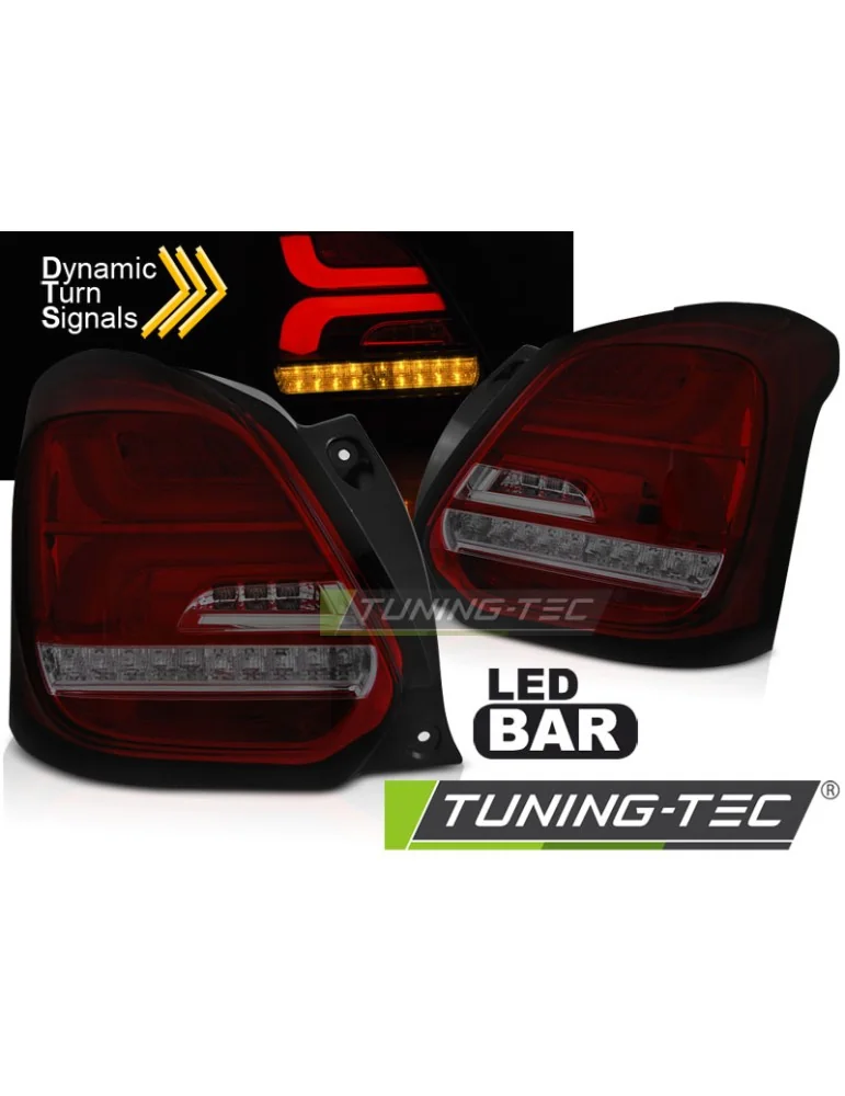 Feux arrière à LED fumés rouges