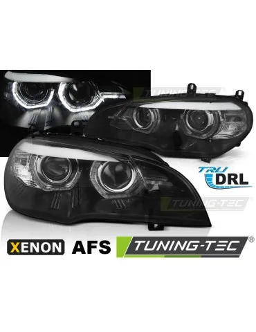 Phares au xénon noirs pour BMW X5 E70 07-10