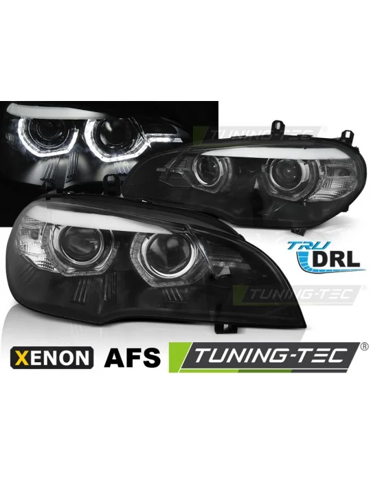 Phares au xénon noirs pour BMW X5 E70 (2007 - 2010)