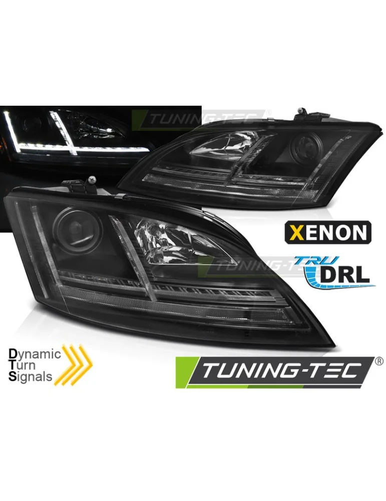 Phares au xénon noirs pour AUDI TT 06-10 8J