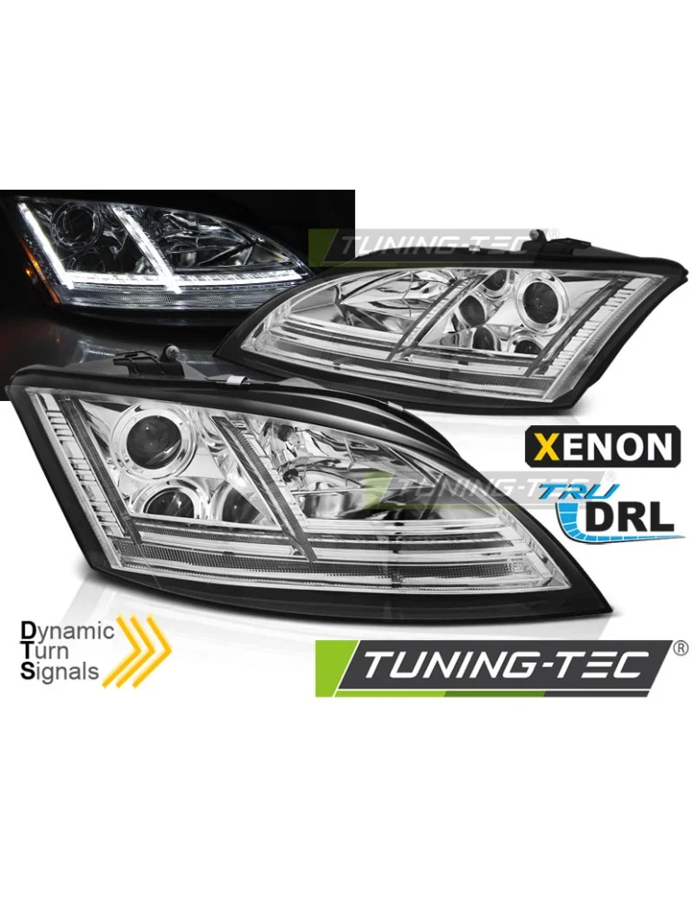Phares au xénon chromés pour AUDI TT 06-10 8J