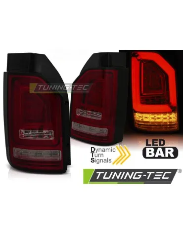 Feux arrière à LED fumés rouges pour VW T6 15-19 BULB