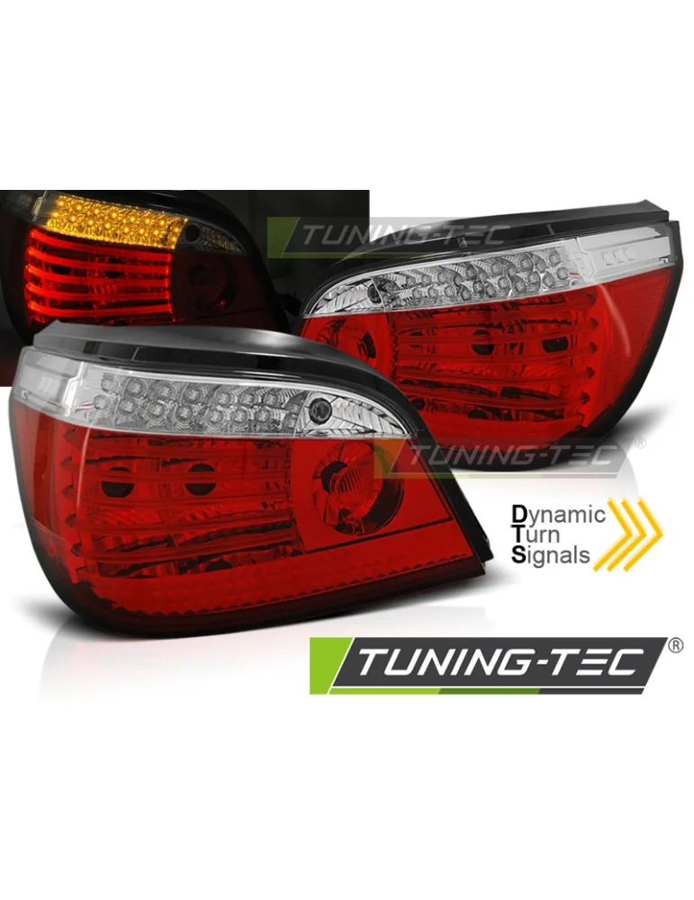Feux arrière à LED rouges blancs pour BMW E60 03.07-12.09
