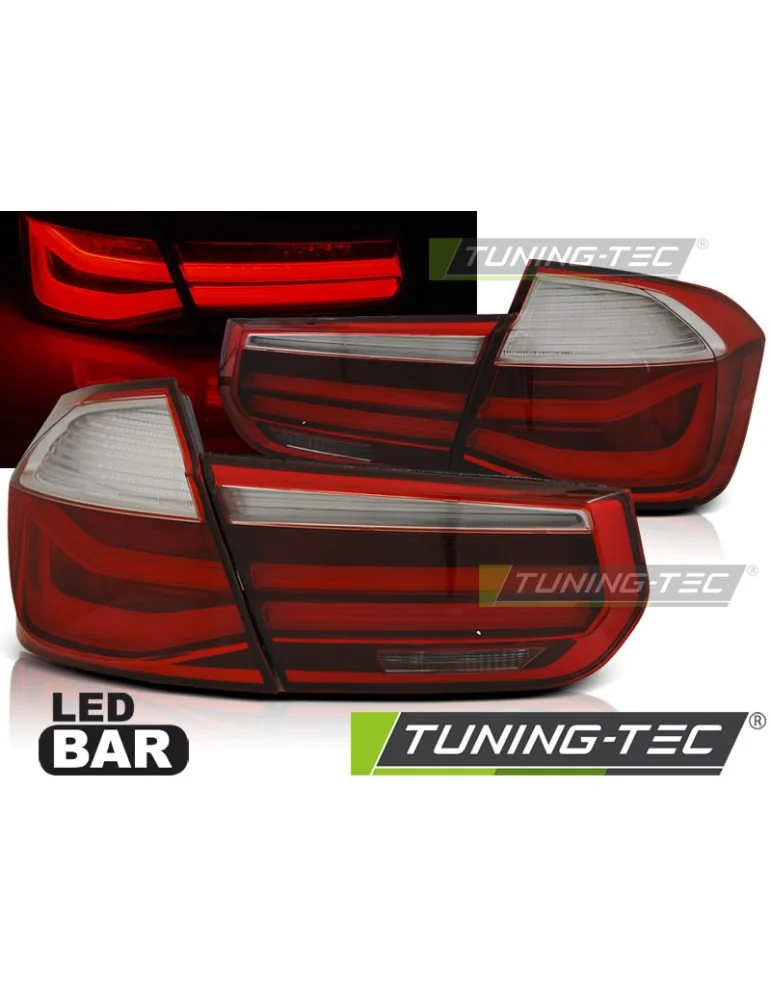 Feux arrière à LED fumés rouges pour BMW F30 11-15