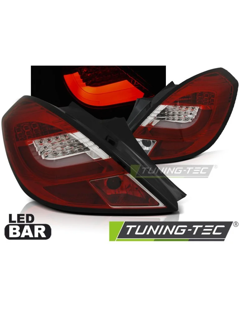 Feux arrière à LED rouges blancs pour OPEL CORSA D 3 portes 04.06-14
