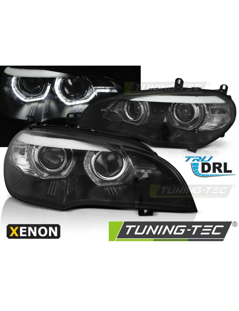 Phares au xénon noirs pour BMW X5 E70 07-10