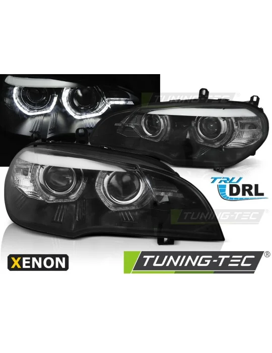Phares au xénon noirs pour BMW X5 E70 (2007 - 2010)