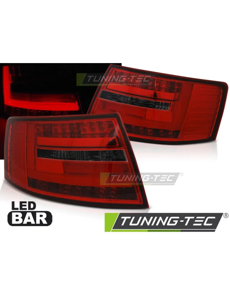 Feux arrière à LED fumés rouges pour AUDI A6 C6 Berline 04.04-08 7-PIN