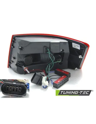 Feux arrière à LED fumés rouges pour AUDI A6 C6 Berline 04.04-08 7-PIN