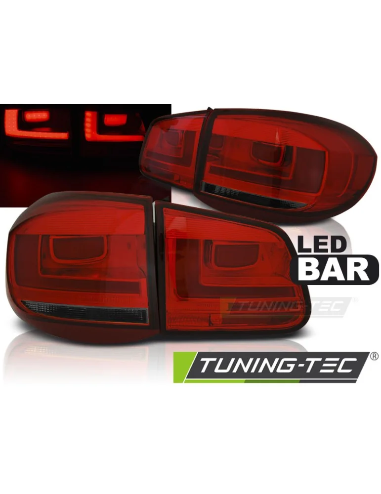 Feux arrière à LED fumés rouges pour VW TIGUAN 07-07.11