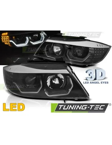 Phares à LED noirs pour BMW E90/E91 05-08
