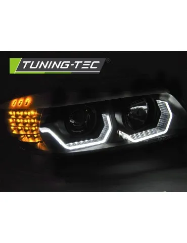 Phares à LED noirs pour BMW E90/E91 05-08