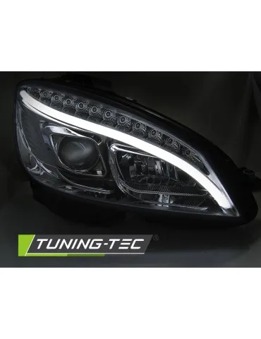Phares à LED chromés pour MERCEDES W204 07-10