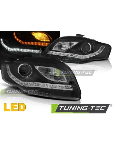 Phares à LED noirs pour AUDI A4 B7 11.04-03.08