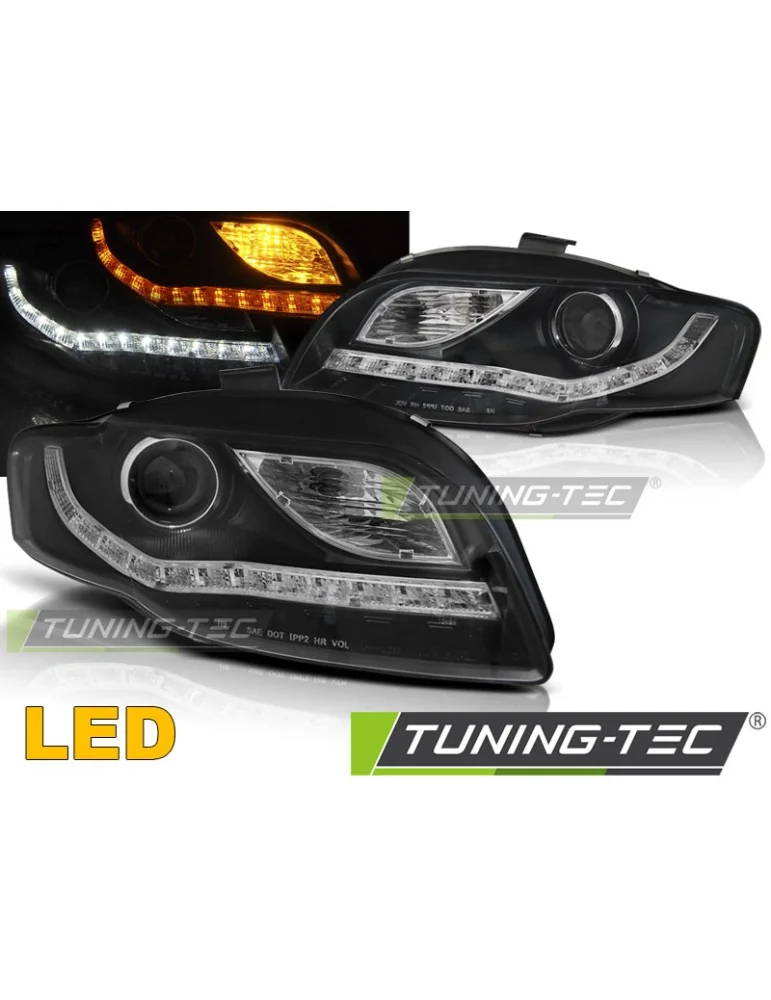 Phares à LED noirs pour AUDI A4 B7 11.04-03.08