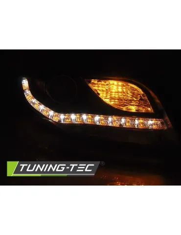 Phares à LED noirs pour AUDI A4 B7 11.04-03.08