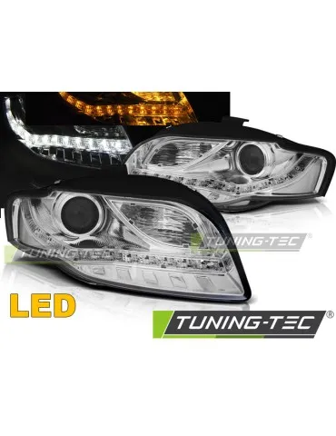 Phares à LED chromés pour AUDI A4 B7 11.04-03.08