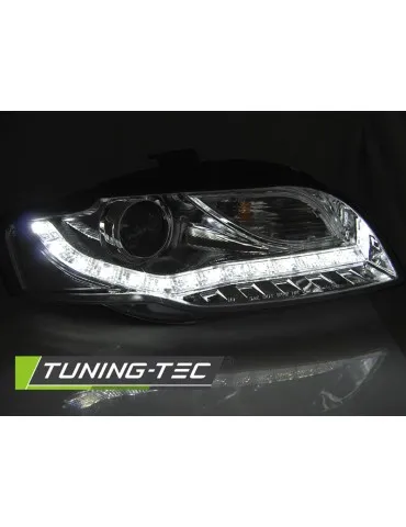 Phares à LED chromés pour AUDI A4 B7 11.04-03.08