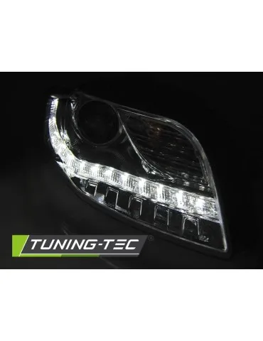Phares à LED chromés pour AUDI A4 B7 11.04-03.08