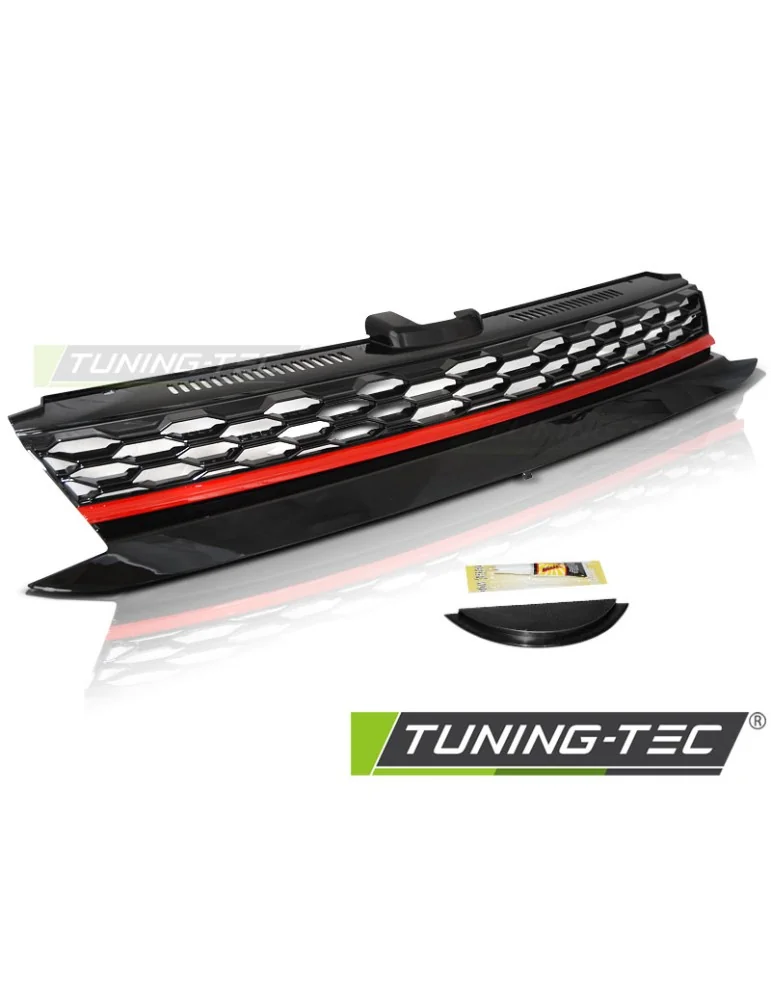 Calandre noire rouge pour VW GOLF 7 17