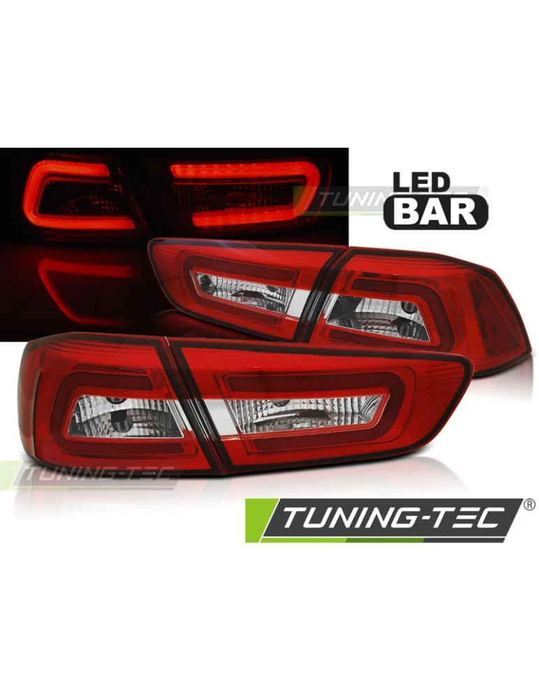 Feux arrière à LED rouges blancs pour MITSUBISHI LANCER 8 Berline 08-11