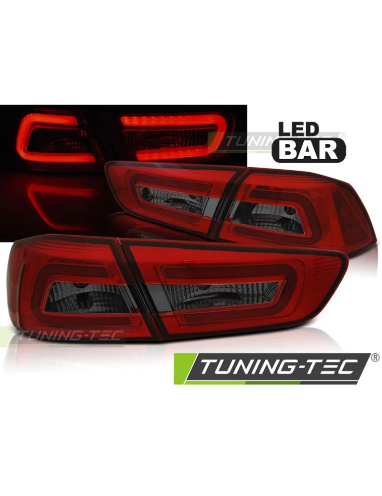 Feux arrière à LED fumés rouges pour MITSUBISHI LANCER 8 Berline 08-11