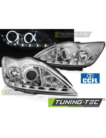 Phares à LED chromés pour FORD FOCUS II 02.08-10