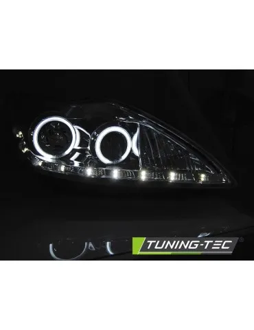 Phares à LED chromés pour FORD FOCUS II 02.08-10