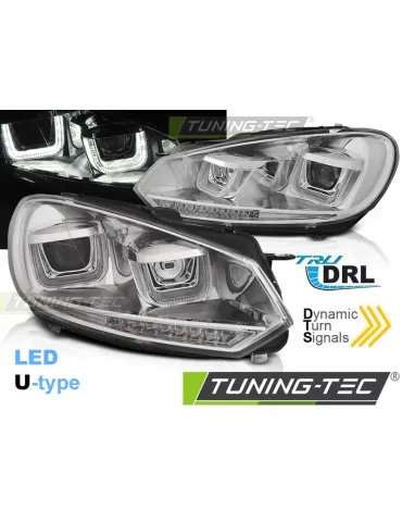 Phares à LED chromés pour VW GOLF 6 08-12