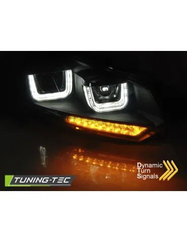 Phares à LED noirs pour VW GOLF 6 08-12