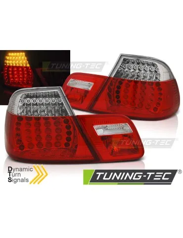 Feux arrière à LED rouges blancs pour BMW E46 04.99-03.03 Coupé