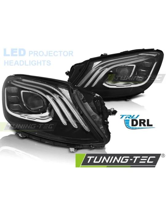 Phares à LED noirs pour Mercedes W222 (2013 - 2017)