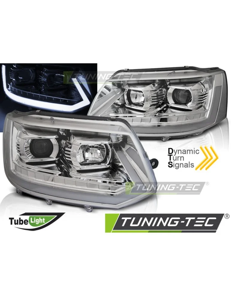 Phares chromés pour VW T5 2010-2015