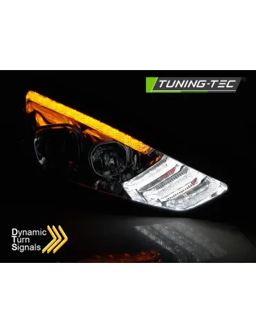 Phares à LED chromés pour FORD FOCUS MK3 15-18 INDICAOR