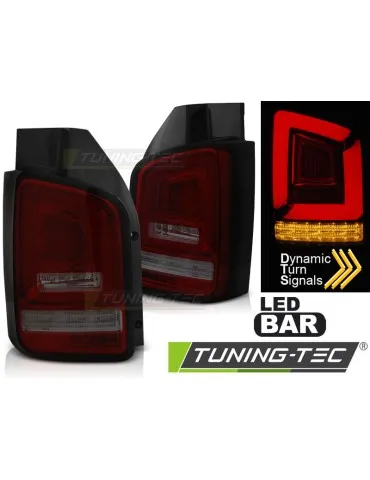 Feux arrière à LED fumés rouges pour VW T5 04.03-09