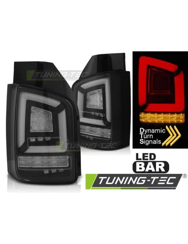 Feux arrière à LED noirs pour VW T5 04.03-09