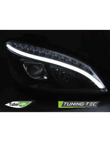 Phares à LED noirs pour MERCEDES W204 07-10