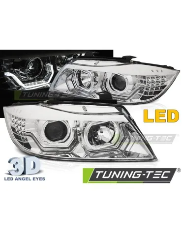 Phares à LED chromés pour BMW E90/E91 05-08