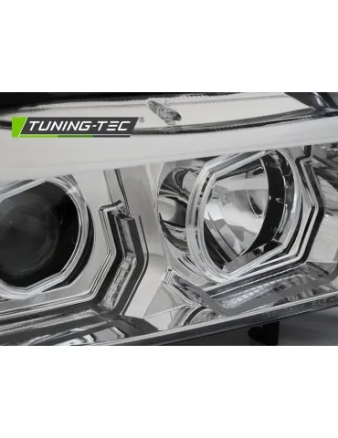 Phares à LED chromés pour BMW E90/E91 05-08