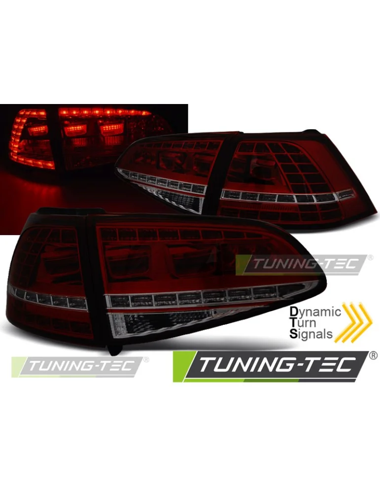 Feux arrière à LED fumés rouges pour VW GOLF 7 13-17