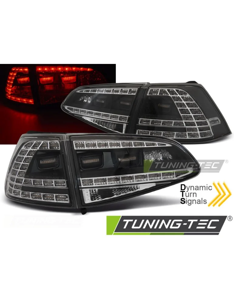Feux arrière à LED noirs pour VW GOLF 7 13-17