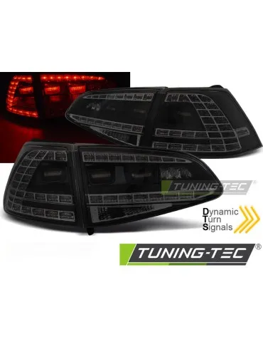 Feux arrière à LED noirs fumés pour VW GOLF 7 13-17