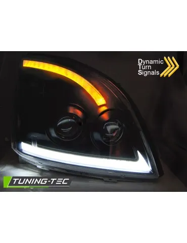 Phares à LED noirs pour TOYOTA LAND CRUISER 120 03-09