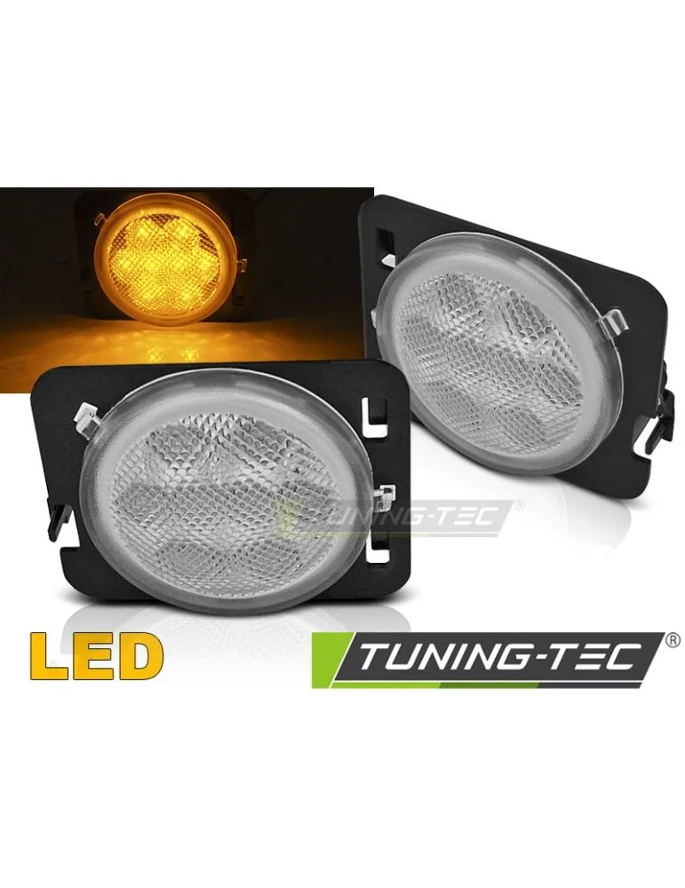 Répétiteurs latéraux à LED chromés pour CHRYSLER JEEP WRANGLER JK 07-18