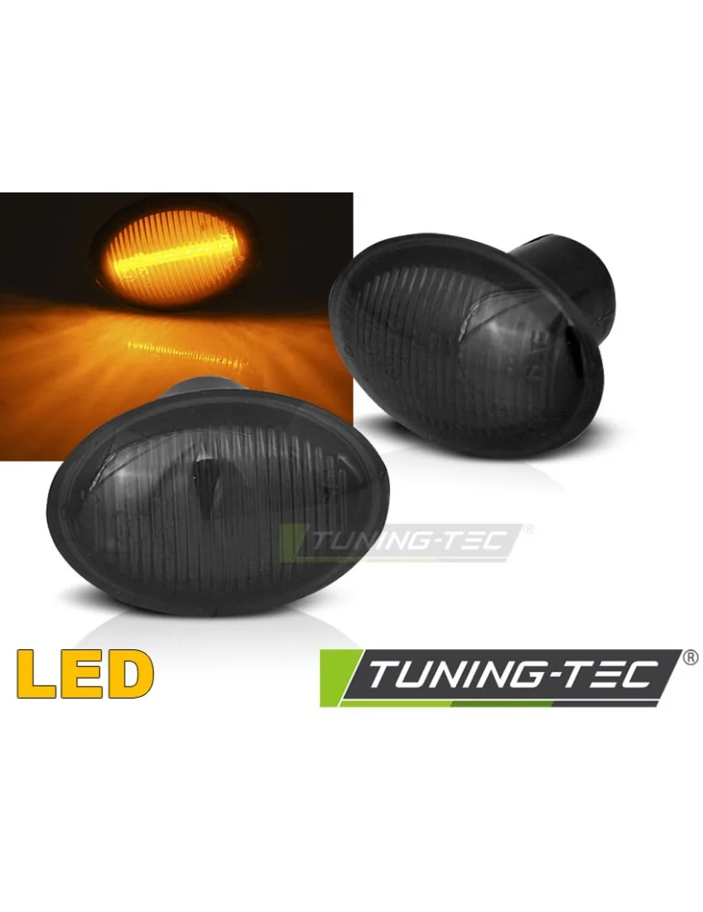 Répétiteurs latéraux à LED fumés pour FIAT 500 07- FORD KA 08- LANCIA YPSILON 04
